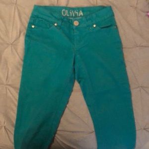 turquoise jeans from delia’s